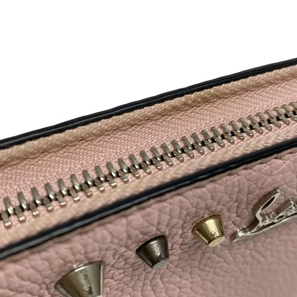 Auth CHRISTIAN LOUBOUTIN Loubi Clutch Pink Leather Clutch Bag - Picture 11 of 15